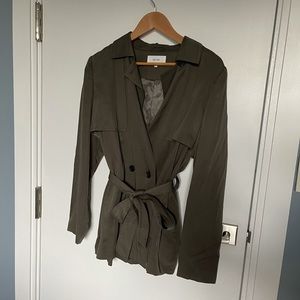 Reiss Olive Green Trench Army Coat